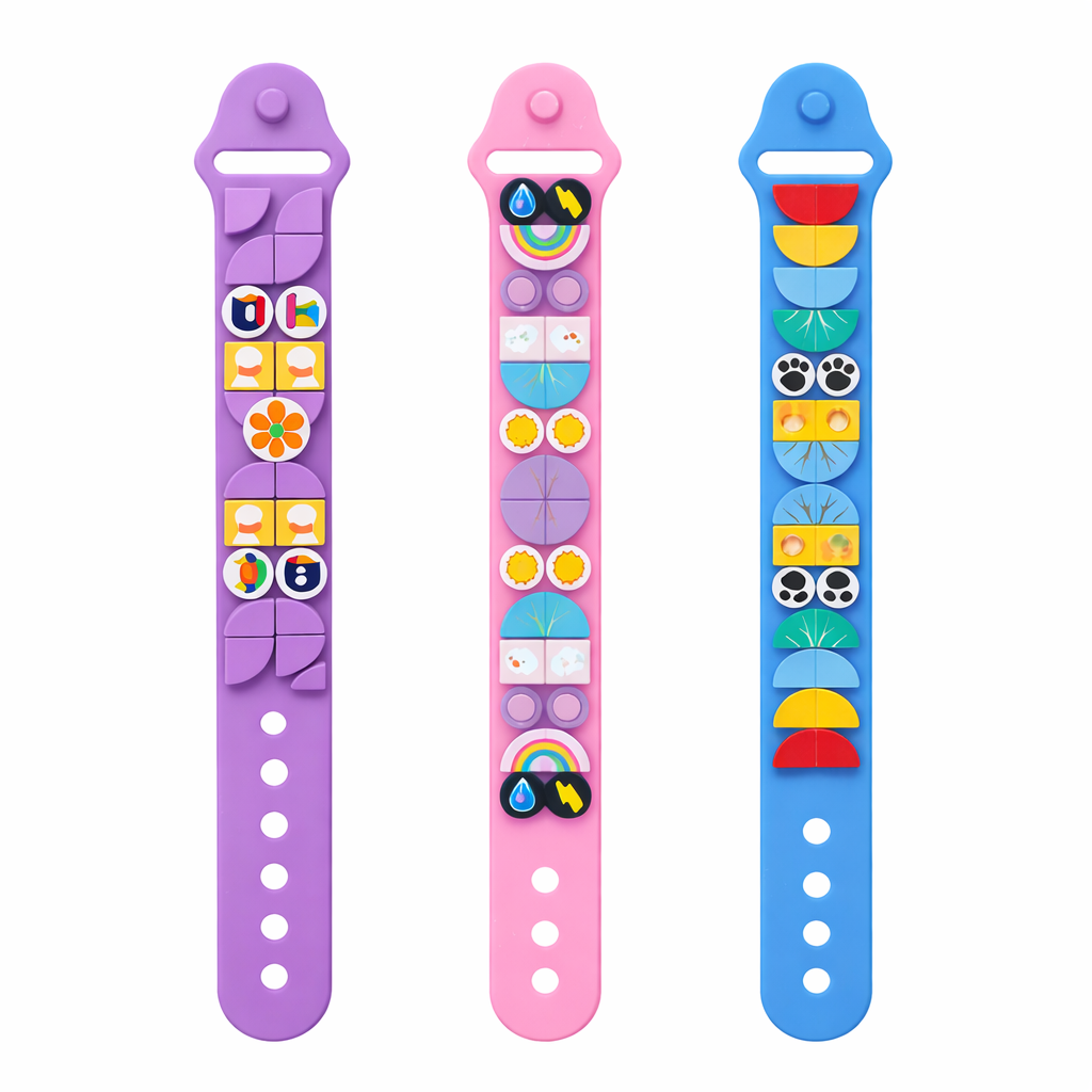 Pupupic® DIY Small Particle Building Blocks Bracelet | Creative Kids Wearable Toy