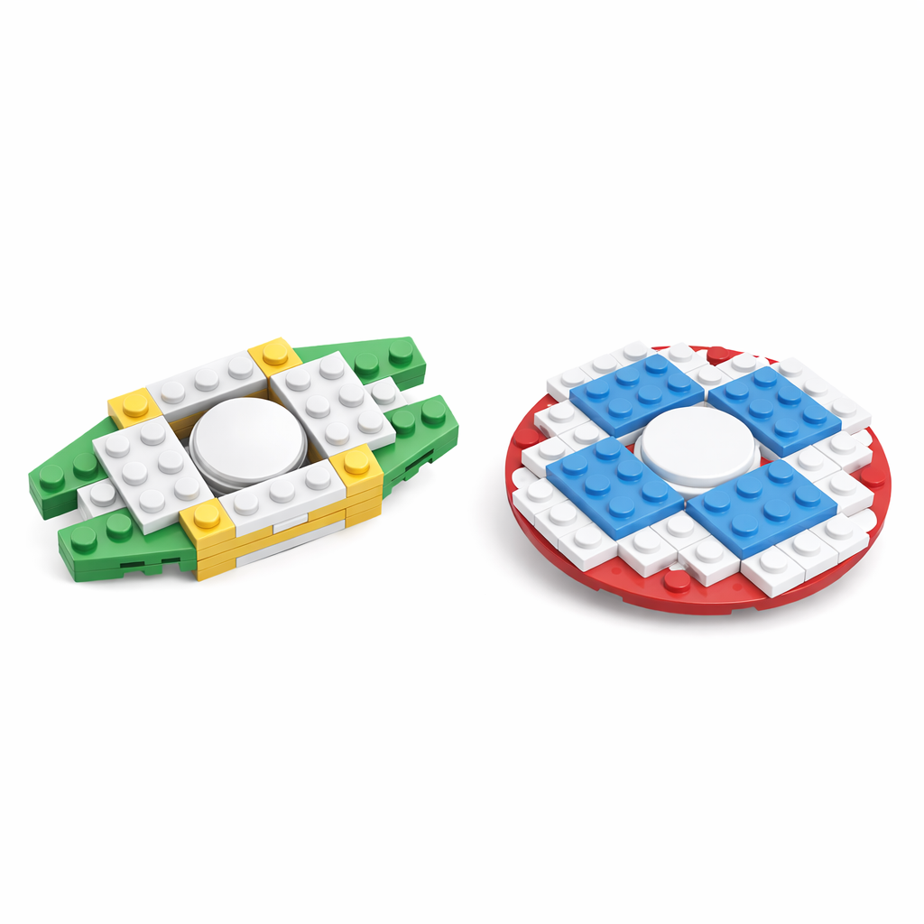 Pupupic® DIY Kids Spinning Top Toy | Detachable Building Blocks Assembly Educational Puzzle Toy