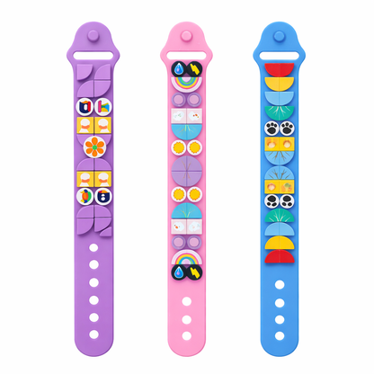 Pupupic® DIY Small Particle Building Blocks Bracelet | Creative Kids Wearable Toy