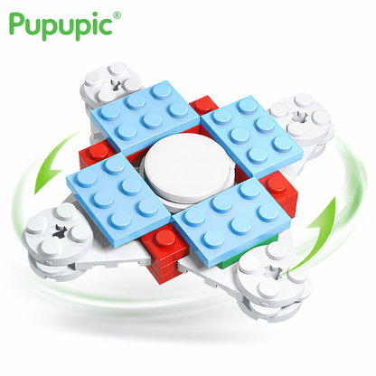 Pupupic® DIY Kids Spinning Top Toy | Detachable Building Blocks Assembly Educational Puzzle Toy