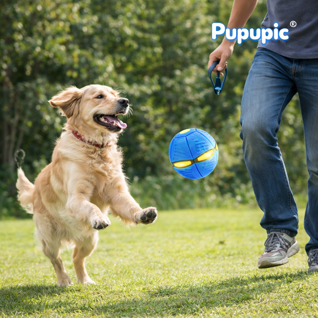 Pupupic® LED Light-Up Magic Deformation Ball – Kids & Pet Outdoor Toy